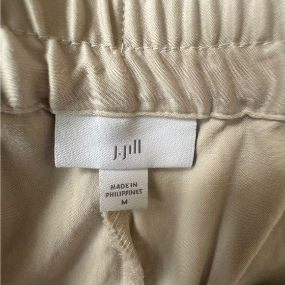 J. Jill Drawstring Moonbeam Curve Hem Ankle Pants Lyocell Cotton SZ M Spring - Picture 4 of 9